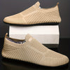 Men's Athletic Sneakers - Trail Running, Tennis, and Hiking Shoes, Casual Fashion in Black, White, Brown - Slip-On Low-Top Design with Fabric Upper and Rubber Sole