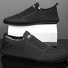 Men's Athletic Sneakers - Trail Running, Tennis, and Hiking Shoes, Casual Fashion in Black, White, Brown - Slip-On Low-Top Design with Fabric Upper and Rubber Sole